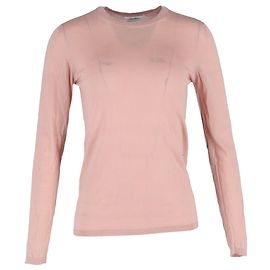 Max Mara Rundhals-Pullover aus rosa Wolle Pink