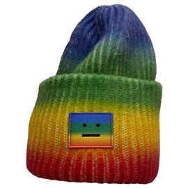 Gorro Pansy Rainbow em lã multicolorida da Acne Studios Multicor