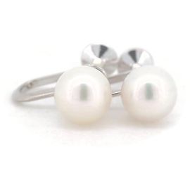 Pendientes de Perlas Mikimoto Blanco