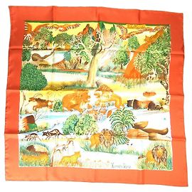 Lenço de seda Carre 90 da Hermès Multicor