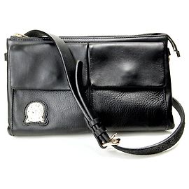 Autre Marque Bolsa de Ombro de Couro ADMJ Azul Azul marinho