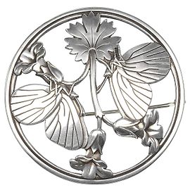 Autre Marque Georg Jensen 238 Marinowski Butterfly Silberbrosche Silber