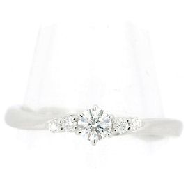 Autre Marque 4℃ Pt950 Diamantring Silber