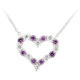 Tiffany & Co Colar Tiffany Sentimental Heart Pt950 Prata
