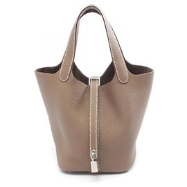 Sac à main Hermès Picotin Lock PM Marron Taupe