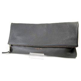 Autre Marque Escada Leder-Clutch Braun