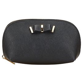 Pochette en cuir avec ruban Michael Kors Noir Doré