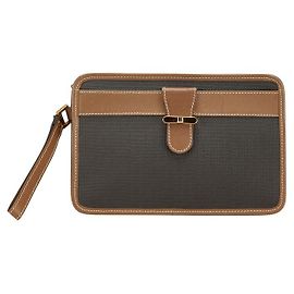 Alfred Dunhill Pochette en cuir PVC Dunhill Marron