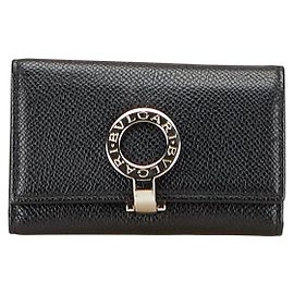Bulgari Bvlgari Bvlgari Leather Key Case Black