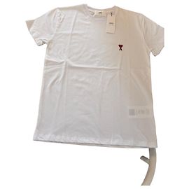 T-shirt bianco AMI Paris Bianco