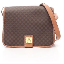 Céline Bolsa de Ombro Celine Macadam Marrom Marrom