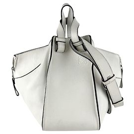 Bolsa de Ombro Hammock Loewe em Couro Branco Branco