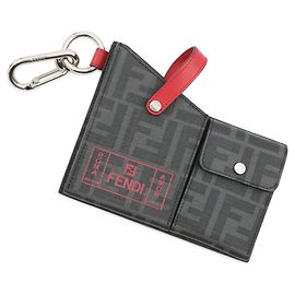 Porte-clés Fendi en cuir gris Marron