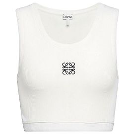 Cropped Loewe X Anagram Branco