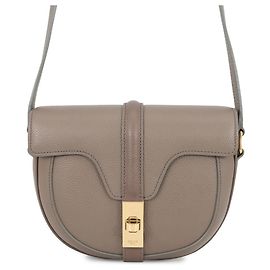 Céline Bolsa de Ombro Celine 16 Seize Besas Pequena Cinza