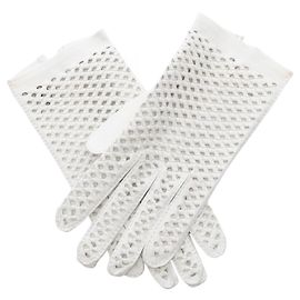 Weiße Lederhandschuhe von Hermès Weiß