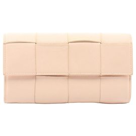 Cartera larga Intrecciato rosa Bottega Veneta Rosa