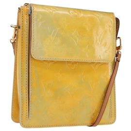 LOUIS VUITTON Monogram Vernis Motto Accessory Pouch Gris M91030 LV Auth 169985 Grey