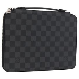 LOUIS VUITTON Custodia Essenziale per iPad Damier Graphite N63034 LV Auth 170602V Damier ebene