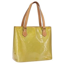 LOUIS VUITTON Sac à main Monogram Vernis Houston Gris M91053 LV Auth ep13299 Gris