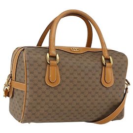 Gucci Sac à main Micro GG Supreme en cuir PVC 2 en 1 beige doré Auth BA10107 Beige Doré