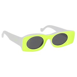 LOEWE Sunglasses Plastic White Auth 149901M White