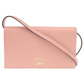 Borsa a spalla in pelle rosa Gucci Swing 368231 Rosa