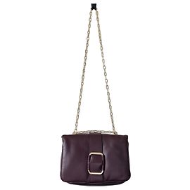 Bolsa Ba&Sh S Teddy Puffed em couro bordeaux escuro Dourado Bordeaux