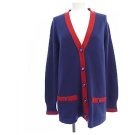 Chanel Kaschmir-Cardigan Rot Blau