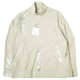Autre Marque Camicia a maniche a dondolo dipinta EMAM in rayon e nylon Beige Crudo