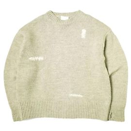 Autre Marque Wollpullover GRANNY REPAIR repariert Weiß Roh