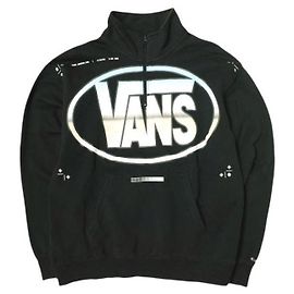 Autre Marque LQQK STUDIO × VANS VAULT Suéter de algodão com zíper de quarto (Edição Limitada) Preto