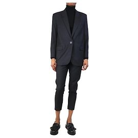 Isabel Marant Etoile Dark grey wool check two-piece suit set - size UK 6 Grey