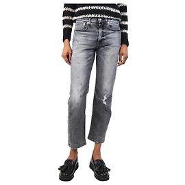 R13 Graue distressed Boyfriend-Jeans - Größe UK 4 Grau
