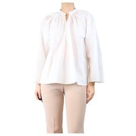 Forte Forte White mandarin blouse - size UK 10 White