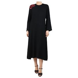 Etro Schwarzes Crepe-Midikleid - Größe UK 14 Schwarz