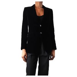 Saint Laurent Schwarzer Samtblazer - Größe UK 8 Schwarz