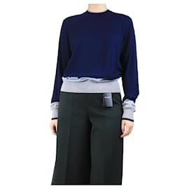 Lanvin Blauer Batik-Wollpullover - Größe L Blau