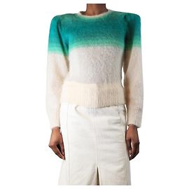 Isabel Marant Etoile Pull en tricot dégradé vert et crème - taille UK 6 Multicolore