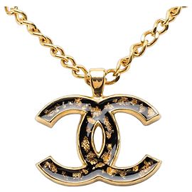 Colar Coco Mark da Chanel Preto Dourado