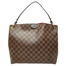 Borsa a Spalla Damier Graceful PM Louis Vuitton Marrone