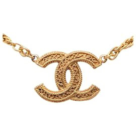 Collier Vintage Coco Mark Chanel 1985 Doré