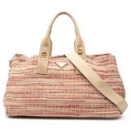 Prada Multi Tweed Satchel Multiple colors