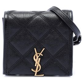 Bolsa de cinto Becky em couro de cordeiro preto acolchoado da Saint Laurent Preto