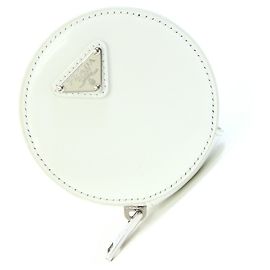 Prada Mini Geldbörse/Münzcase Silber Weiß