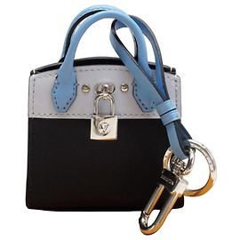 Louis Vuitton Charm Keychain City Steamer Leather Blue Blue