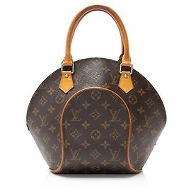 Louis Vuitton Vintage Monogram Canvas Ellipse PM Satchel Brown