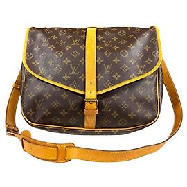 Sac à épaule Saumur 35 Monogram Louis Vuitton Marron