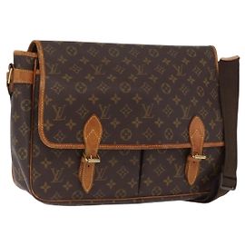 LOUIS VUITTON Monogram Gibeciere GM Bolsa de Ombro M42246 LV Auth ka2055 Monograma