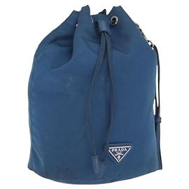 PRADA Tasche aus Nylon hellblau Silber authentisch 170492 Silber Hellblau